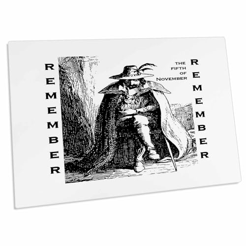 3dRose Remember Remember Guy Fawkes Pad Grande miniatura 1