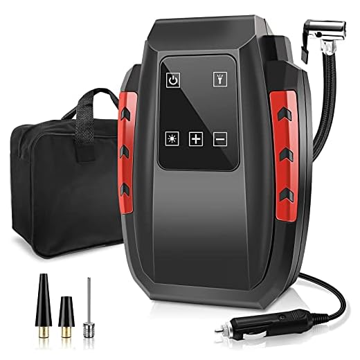 RIKIN Compresor de Aire Eléctrico Portátil Bomba de Aire Inflador Ruedas Coche 12V para el Coche y Otros Inflables