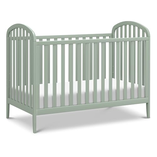 DaVinci Beau 3-in-1 Baby Crib Convertible to Toddler Bed, Daybed - Durable & Easy to Assemble - GREENGUARD Gold Certified - 4 Adjustable Mattress Heights, Conversion Kit Sold Separately - Light Sage