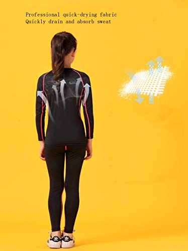 Girls Boys Compression Set Base Layer Athletic Leggings Kids Sports Shirts and Pant 2 Pcs Underwear3
