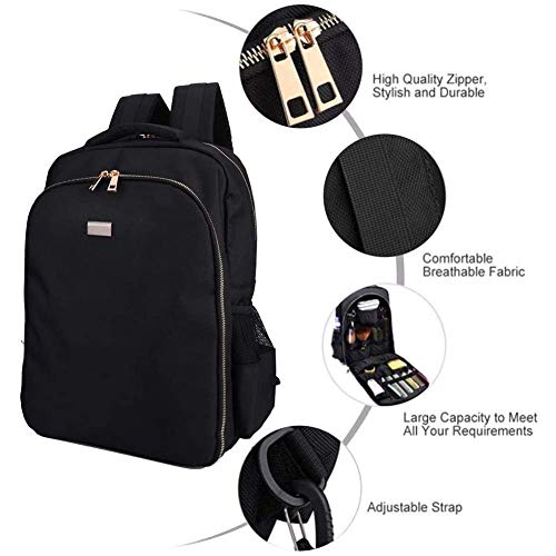 Foto von WANGXN Make-up Tasche Rucksack Zug Fall 2-in-1 Künstler Travel Cosmetic Organizer Box wasserdicht Kulturbeutel