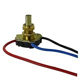 Push Button - On/Off Canopy Switch - 3 Way - Polished Brass - 6 Amp - 125 Volt - PLT 55-3746-10