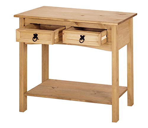 Corona 2 Drawer Console Table, Mexican Pine - Image 5
