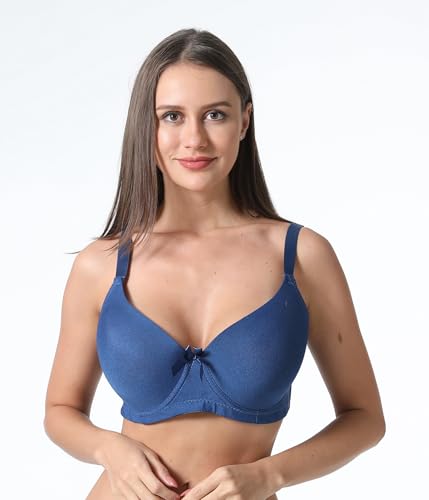 Viola's Secret Women's Bras T-Shirt Bra 6 Pack A-Cup, D-DD Cup (38D) - Thumbnail 2