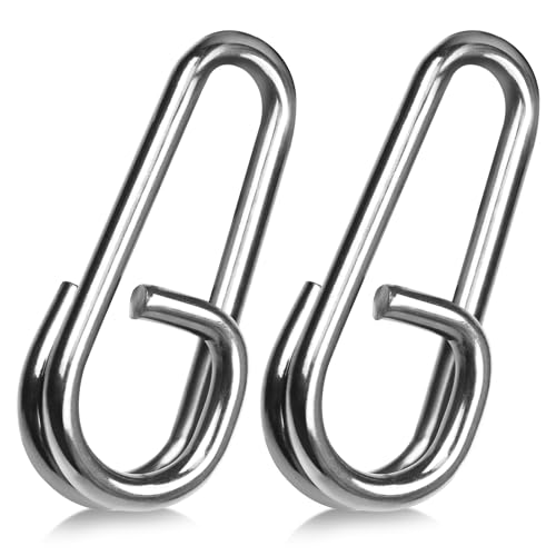 9KM DWLIFE Quick Change Fishing Clips,50pcs Stainless Steel Carp Fishing Power Clips Link for Lures(Size 4,143lbs)