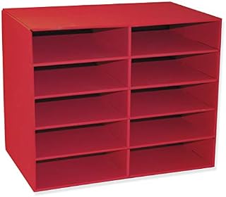 Classroom Keepers 10-Shelf Organizer, Red (001314)