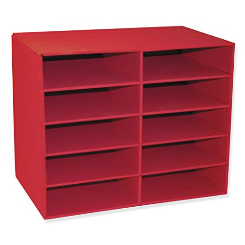 Classroom Keepers 10-Shelf Organizer, Red (001314)