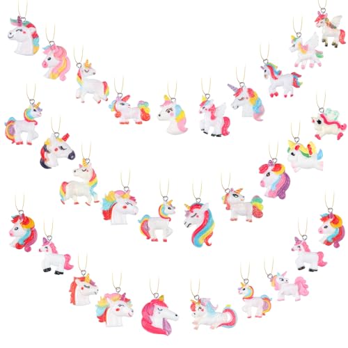 30 Pieces Unicorn Christmas Ornament Small Unicorn Ornaments Tree Ornaments