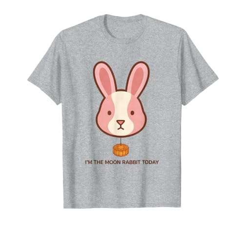 I'm The Moon Rabbit Today Mid Autumn Festival Kids Costume T-Shirt, Men, Heather Grey, 3X-Large