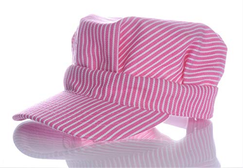 MyCo Girls Striped Engineer Hat (Pink)