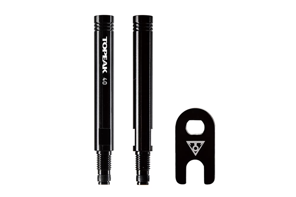 Topeak Valve Extender Set - 40mm, Pair, Black (40mm Extension)