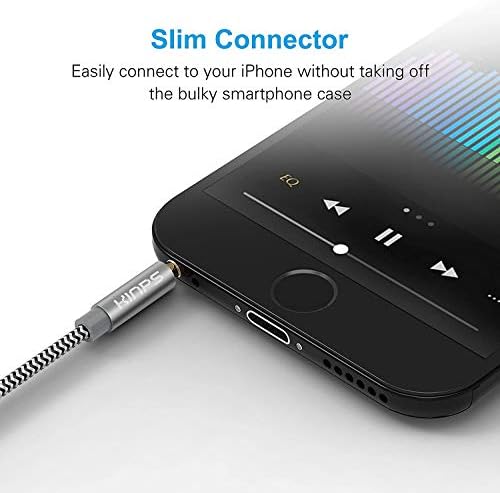 KINPS Aux Extension Cable 3.5mm Male to Female 4FT Nylon Braided Audio Cable for Car, Headphone, Echo Dot, Tablet, Home Stereos, Laptop