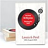 PERSONALISED Wedding First Dance Song Record Vinyl Print - Anniversary Gift - PERSONALISED for ANY Wedding Anniversary 1st, 2nd, 5th, 10th, 50th - Black or White Frames or 18mm Wooden Blocks #4