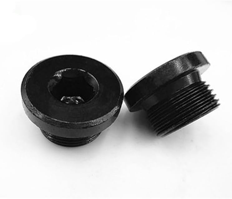 M8 M10 M12 M14-M24 Hex Socket Flange Hydraulic Plugs Oil Plug Engine Oil Drai Plug Black Nut - (Size: M20 x1.5mm(2pcs))