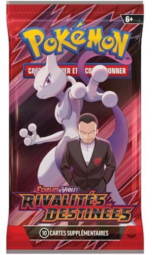 Pokémon – Booster Rivalités Destinées | 10 Cartes Officielles JCC | Extension Écarlate & Violet | Cartes Aléatoires Dont Pokémon-ex et Illustrations Spéciales