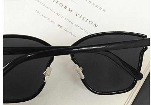 ZHH Las gafas de sol de la cortina de sol de la pimienta de chile Las gafas de sol de la marea de los hombres las gafas de sol mate del marco negro retro clásico,Negro,Gafas de sol