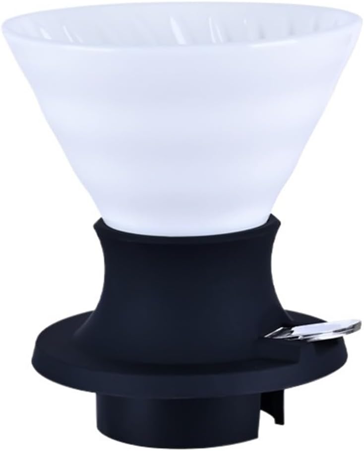 Compatible For HAVMORE，Creative Design Ceramics Soaking Adjustable Pour Over Coffee Dripper Coffee Filters(Black)