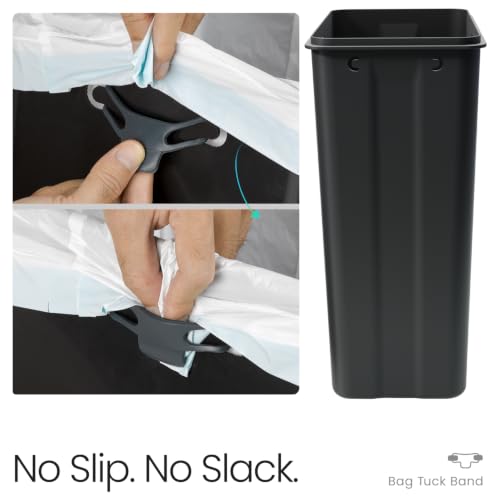 Caneca de basura slim 12 gal, acero inoxidable blanco mate miniatura 5