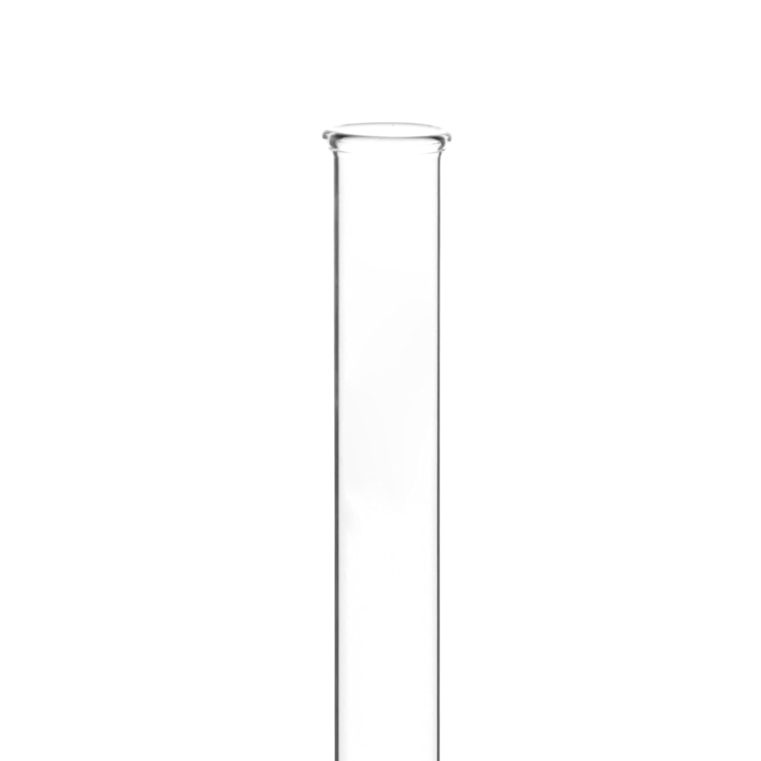 Eisco Labs - Test Tubes, 15mL, Heavy Wall Beaded Rim Glass Test Tube - Borosilicate Glass Tube, Durable Lab Glassware for Scientific Research Experiments, Pack of 100