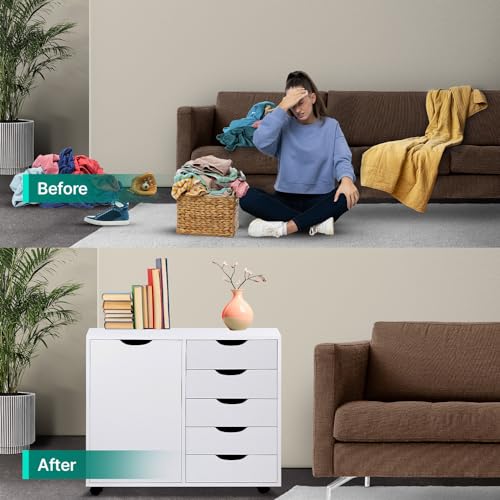 Naomi Home 17003 Amy 5 Drawer Chest, Wood Storage Dresser Cabinet thumb #2