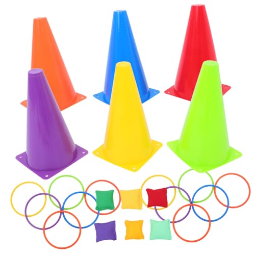 Jeu d'extérieur pour anniversaire avec cônes et sacs sensoriels