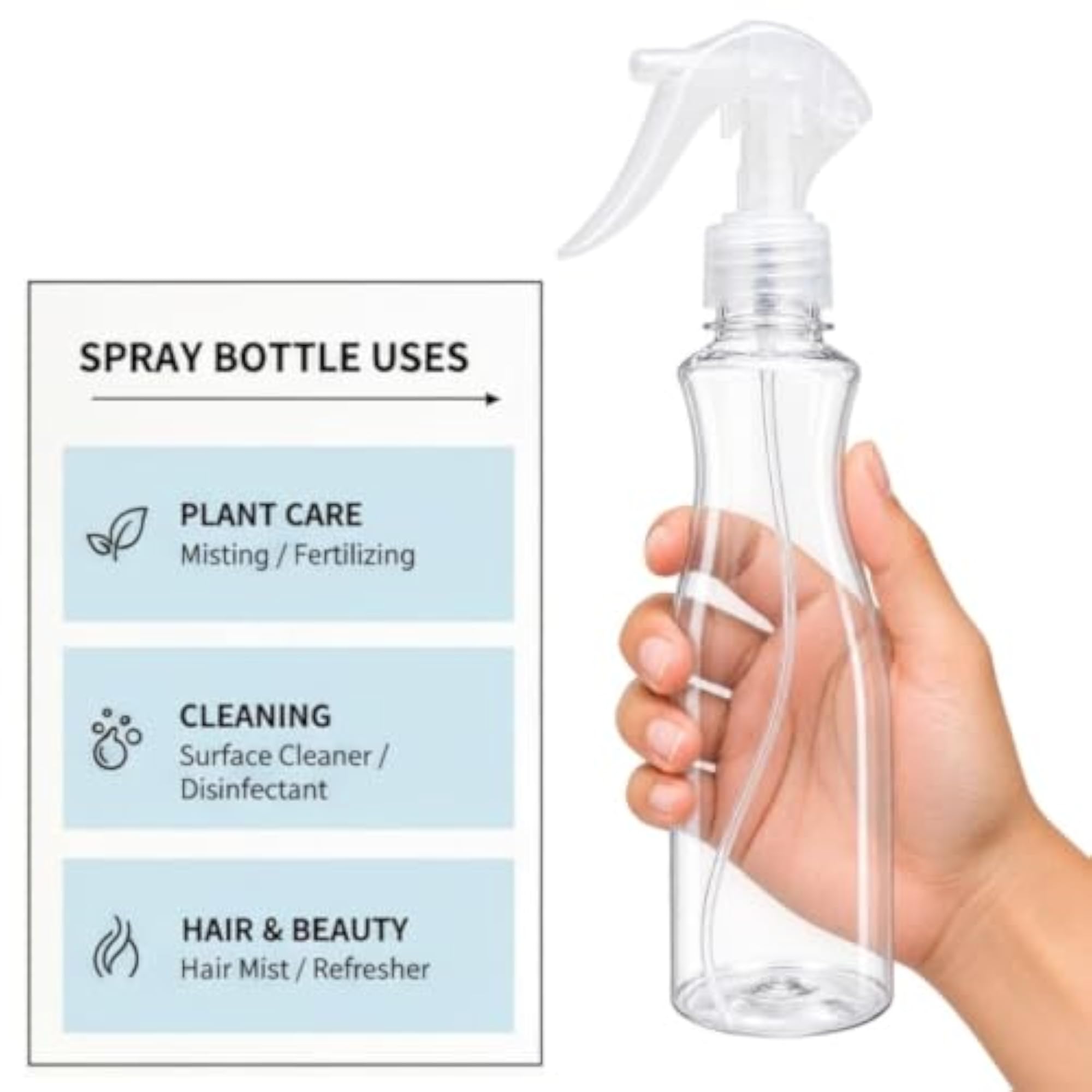500ml Empty Plastic Spray Bottle for Multi-Purpose Use