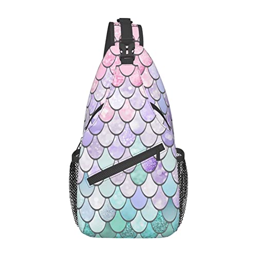 Sac poitrine sirène rose pour soulager le dos en voyage et randonnée active