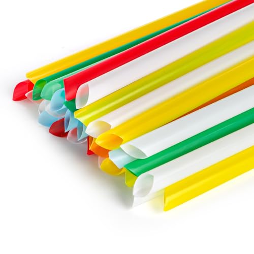 400 pitillos plásticos multicolores para bebidas 23.5 cm miniatura 5