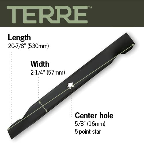 Terre Products, 2 Pack High Lift Lawn Mower Blades, 42 Inch Deck, Compatible With Craftsman Lt1000, Lt2000, Ariens, Husqvarna, Poulan, Snapper, Sears, Replacement For 138971, 134149, 138498, 532138971 #TOP4