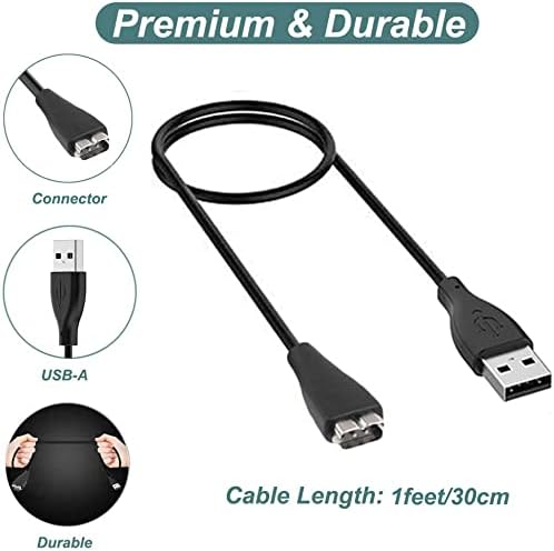 Kissmart Charger for Fitbit Charge HR Fitness Tracker (30cm/1ft) - 3