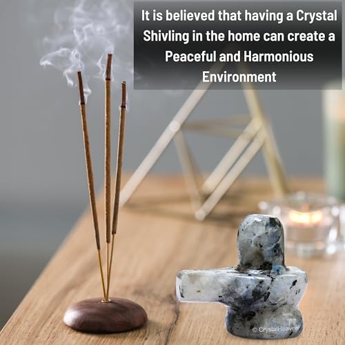 Image of Certified Rainbow Moonstone Crystal Shivling for Home Puja - Premium 1.25 inch Shiva Lingam Crystal Healing Stones for Pooja, Vastu, Feng Shui, Reiki Healing and Meditation - Shiv Linga Gift