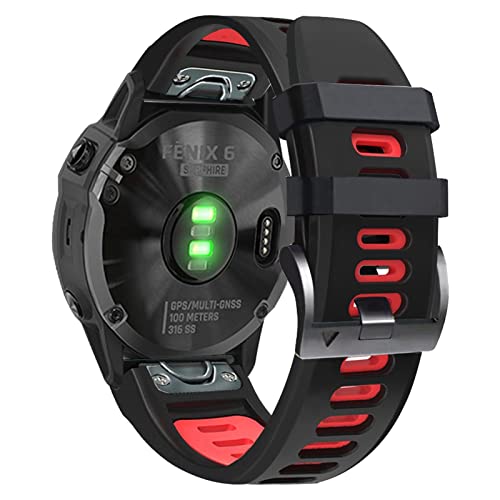 Bracelet montre Garmin Fenix 6 Pro silicone 22mm noir interchangeable - 4