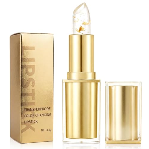 Tiostep Color Changing Lipstick PH Adjusting Clear Changes Color Lipstick Suitable for All Skin Tones Long Lasting Moisturizing Tinted Lip Balm Great Gift for Women