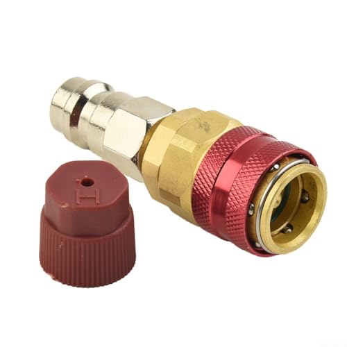 Pour R134A Coupleur Rapide Extension Côté Haut pour Voiture A/C Raccord Laiton 180 Degrés pour Manifold Gauge Set Compatible avec Systèmes Automobile