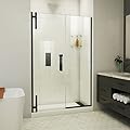 DreamLine Ascend 48 1/2-49 1/2 in. W x 72 in. H Frameless Pivot Shower Door in Matte Black