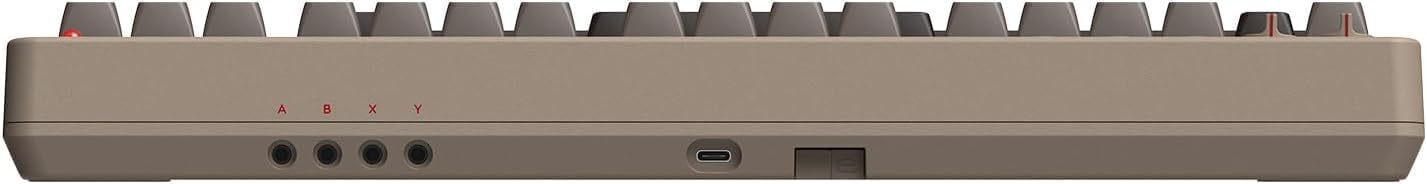 8Bitdo Retro Mechanical Keyboard, Hot Switchable Bluetooth/2.4G Gaming Keyboard with 87 Keys, Double Super Key and Super Stick for Windows and Android - ISO UK Layout - C64 Edition