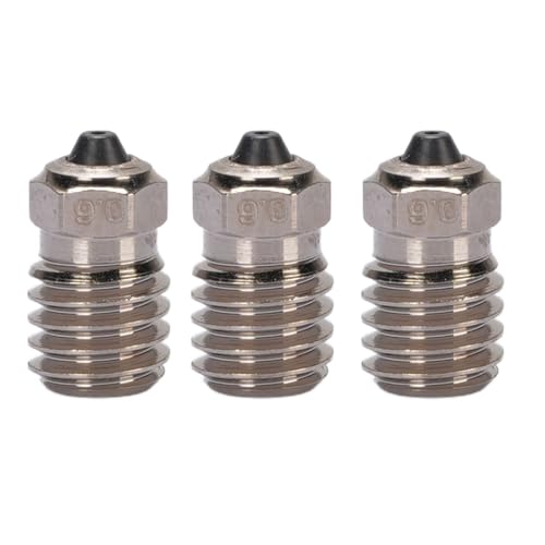 Yosoo Health Gear Hardened Steel Nozzle for X1 3D Printer, Ni Plated Bimetal Hotend Nozzle 932°F, 1.75mm Filament, 3PCS 