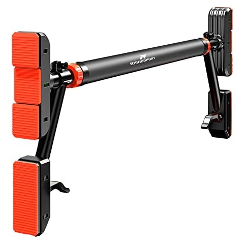 RHINOSPORT Door Pull Up Bar Doorway Chin Up Bar from 78-98 cm (30.7in-38.5in) Super load-bearing 500kg/ 1100lb Workout Equipment No Screws Cover