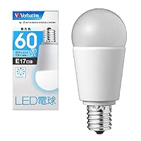 Amazon.co.jp: Verbatim バーベイタム LED電球 E17 60W形相当 昼光色