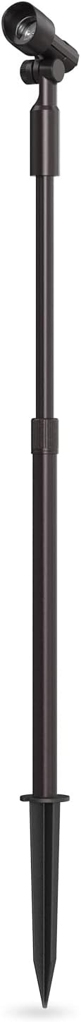 Malibu Low Voltage Spotlight 4W LED Telescopic Spot Light 12V Outdoor Oil Bronze Landscape Lighting 66 Lumen 2700K Warm White Metal Flood Light with Stake and Connector for Garden, Patio, Lawn