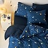 Wake In Cloud - Space Bedding Set for Boys, Star Outer Space Galaxy Patterned Soft Lightweight Comforter Set with Sheets, 5 Pieces Kids Bed in a Bag, Navy Blue, Twin Size #2