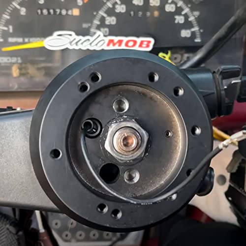 Licbund 5 / 6 Hole Steering Wheel Hub Adapter Compatible With Gmc Chevy Pontiac Cadillac Truck Pickup (Black), Swa-01 #TOP5