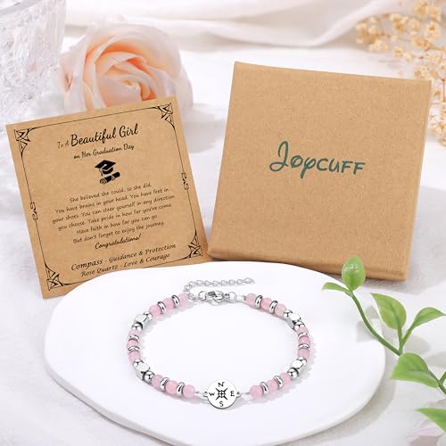 Image of Joycuff Graduation Gifts for Her Him Class of 2026 Graduation Bracelets Inspirational Graduation Compass Bracelet for Women College Graduation Gift for Him Her