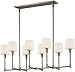 Sonneman 2474.13, Embassy Candle Chandelier Lighting with Shades, 8 Light LED, Satin Nickel