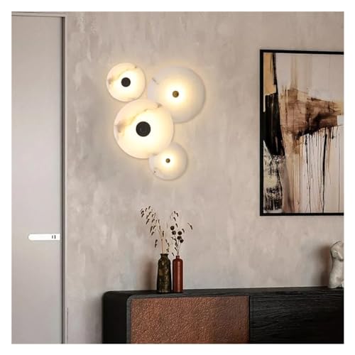 Aplique LED de mármol de 16cm con base dorada para dormitorio 5