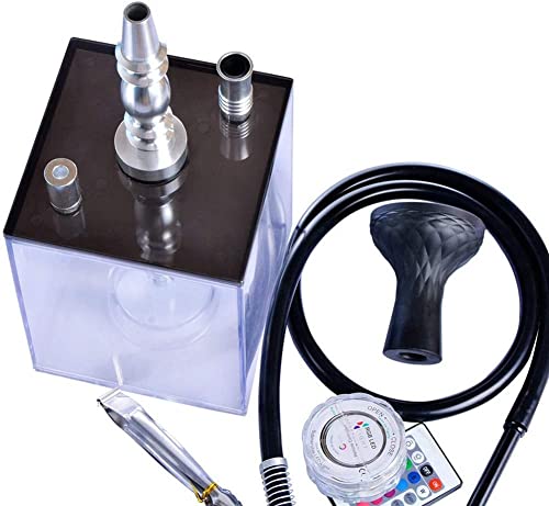 XJHYJS Tragbare Acryl-Shisha-hukah-Set, Arabisch-huka Mit Licht, Für Männliche Freunde – Bild 5