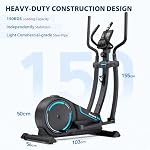 Dripex Crosstrainer für Zuhause, magnetisches Ellipsentrainer mit 16 Widerstandsstufen, 8 kg Schwungrad, 15,3 Zoll Schrittlänge, Multifunktionaler LCD-Monitor, Pulssensor, Gerätehalter – Bild 3
