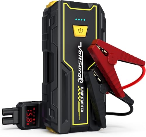 VoltSugre Booster Batterie Voiture 4000 Amp (7.0L+ Essence / 5.5L+ Diesel) Démarreur Portable Jump...