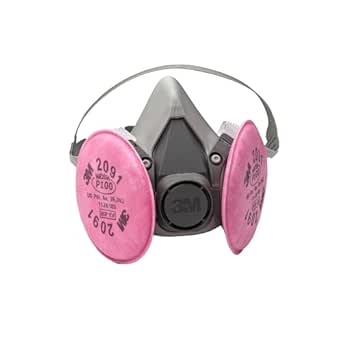 3M Half Facepiece Reusable Respirator Assembly Kit 6391, Size Medium, P100, Lightweight, Comfortable, Easy to Adjust, Includes 2091 Particulate Filter, Welding, Soldering, Asbestos