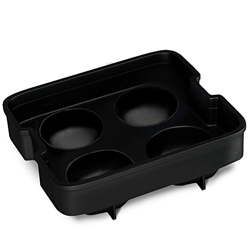 Home-Complete Ice Ball Maker Mold - 4 Whiskey Ice Balls -Premium Round Spheres Tray